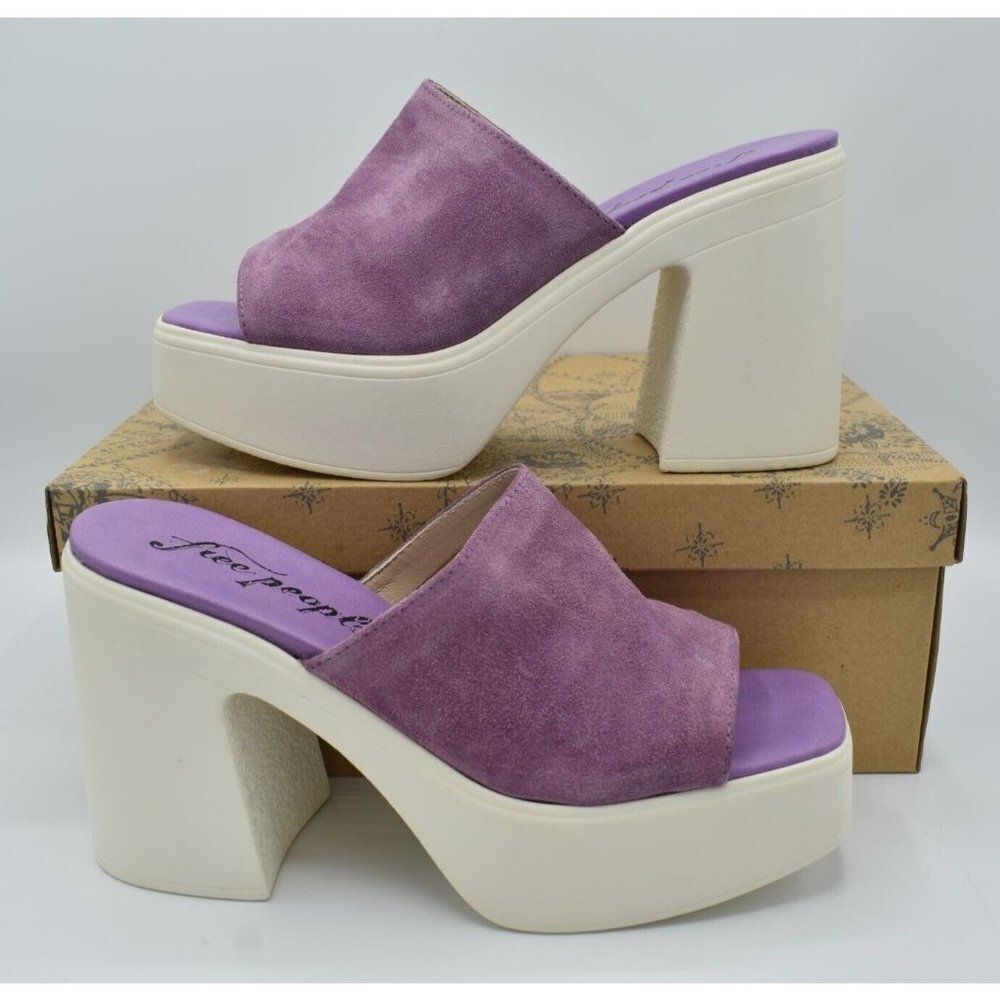 Free People Womens Size EU 39 US 9 Zoe Orchid Purple Platform Sandals Shoes - Picture 6 of 8